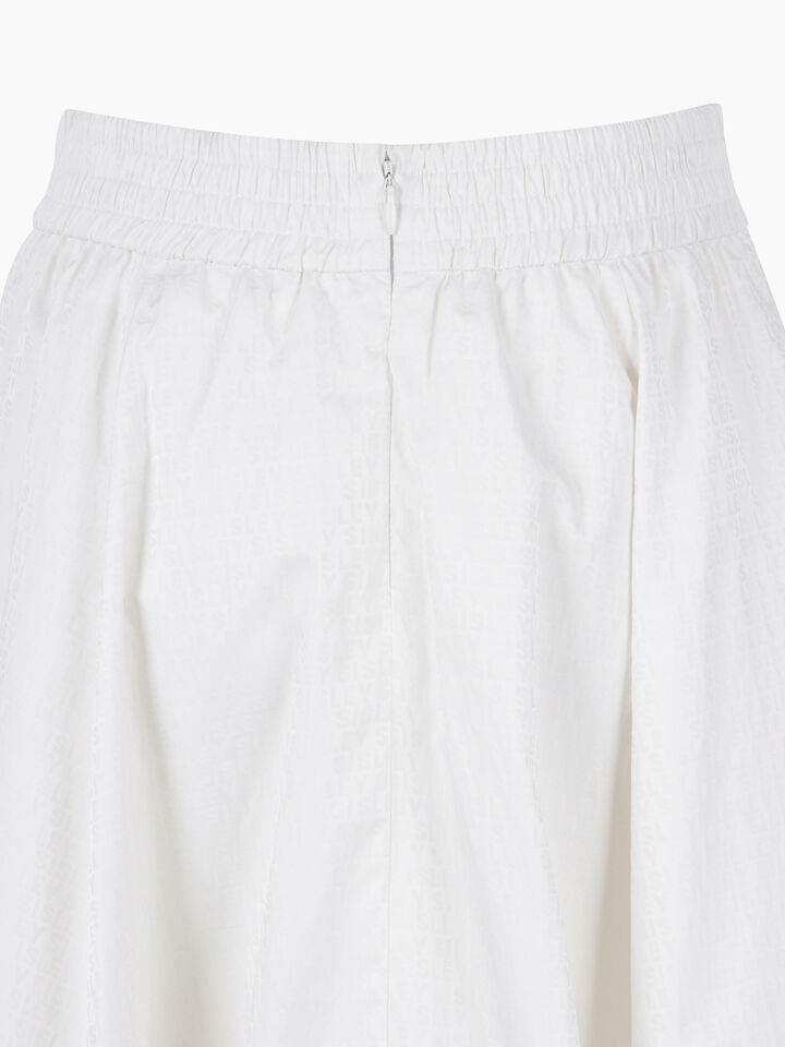 Light beige skirt with jacquard motif - sisley k women - White | Sisley K image number 4